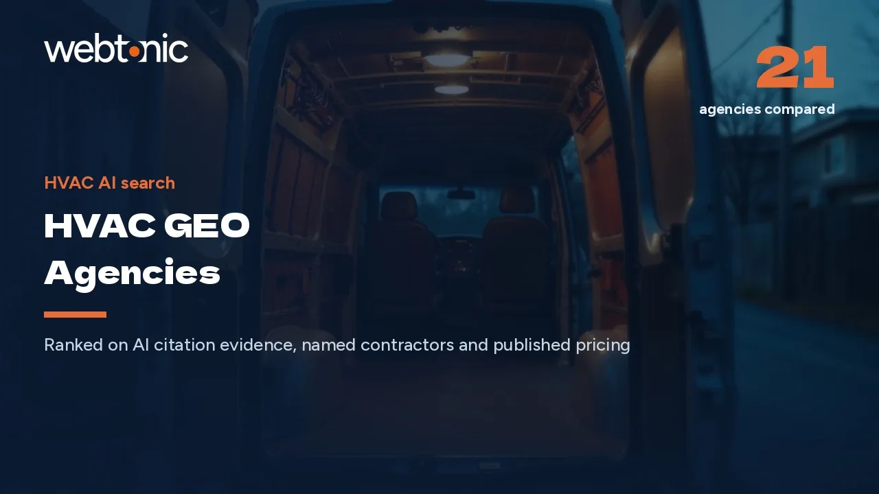 21 HVAC GEO Agencies, Ranked on Evidence (2026) — Web Tonic blog thumbnail