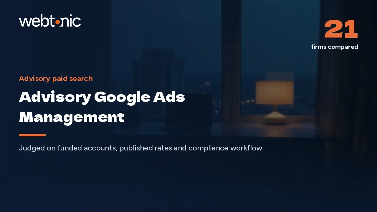 20 Advisory Google Ads Agencies Worth a Retainer in 2026 — Web Tonic blog thumbnail