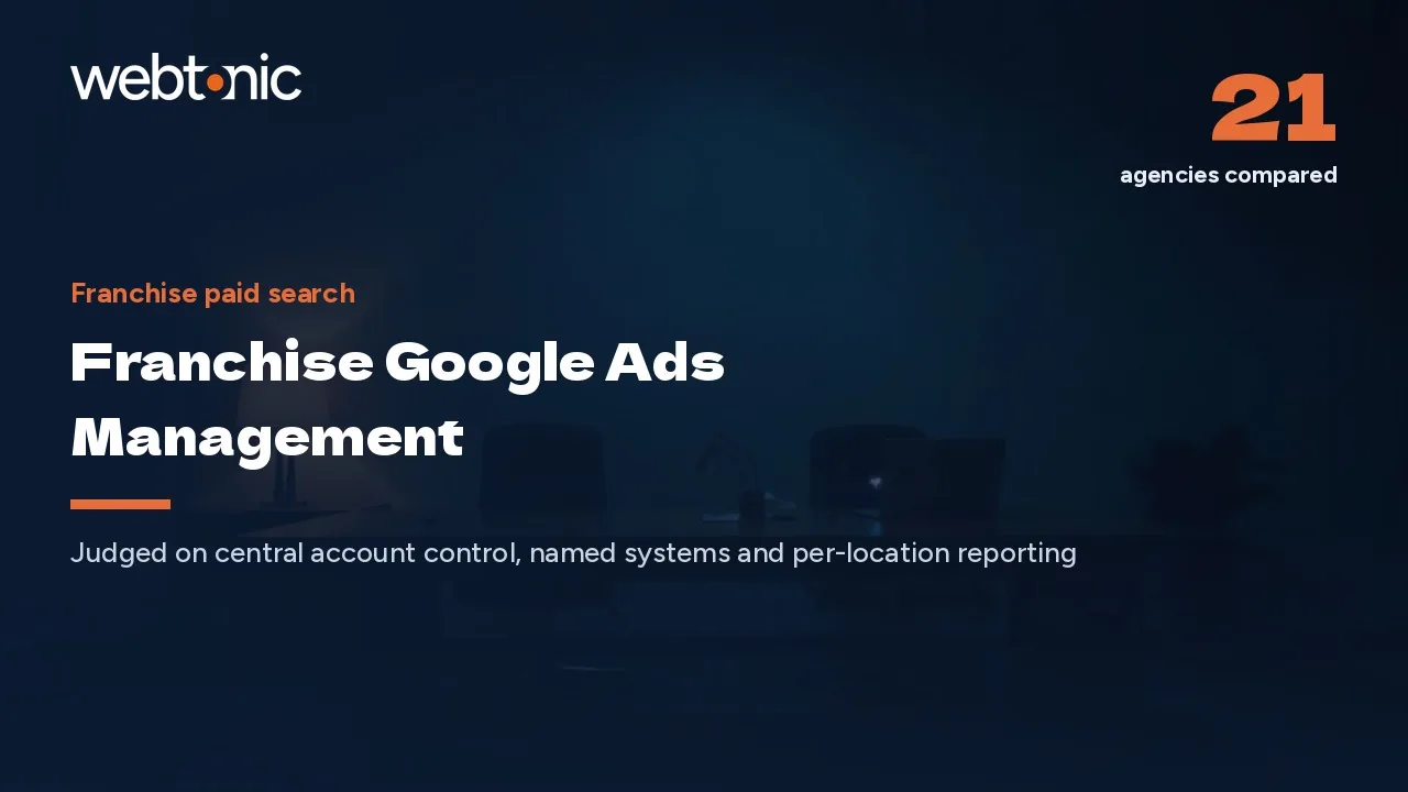 Who Controls Franchise Google Ads Spend? 21 Agencies for 2026 — Web Tonic blog thumbnail
