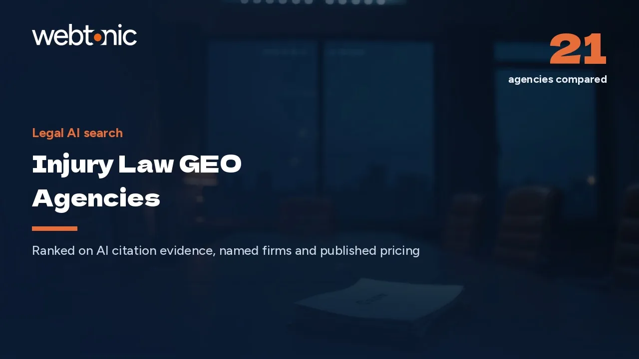 The Most AI-Saturated Vertical: 21 Injury Law GEO Firms (2026) — Web Tonic blog thumbnail