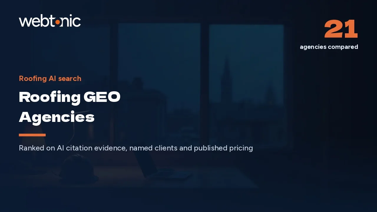 After the Storm, AI Answers First: 21 Roofing GEO Agencies (2026) — Web Tonic blog thumbnail