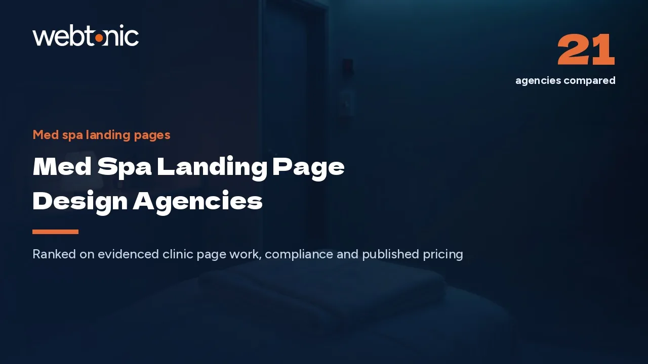 One Page Per Treatment: 21 Med Spa Page Agencies in 2026 — Web Tonic blog thumbnail