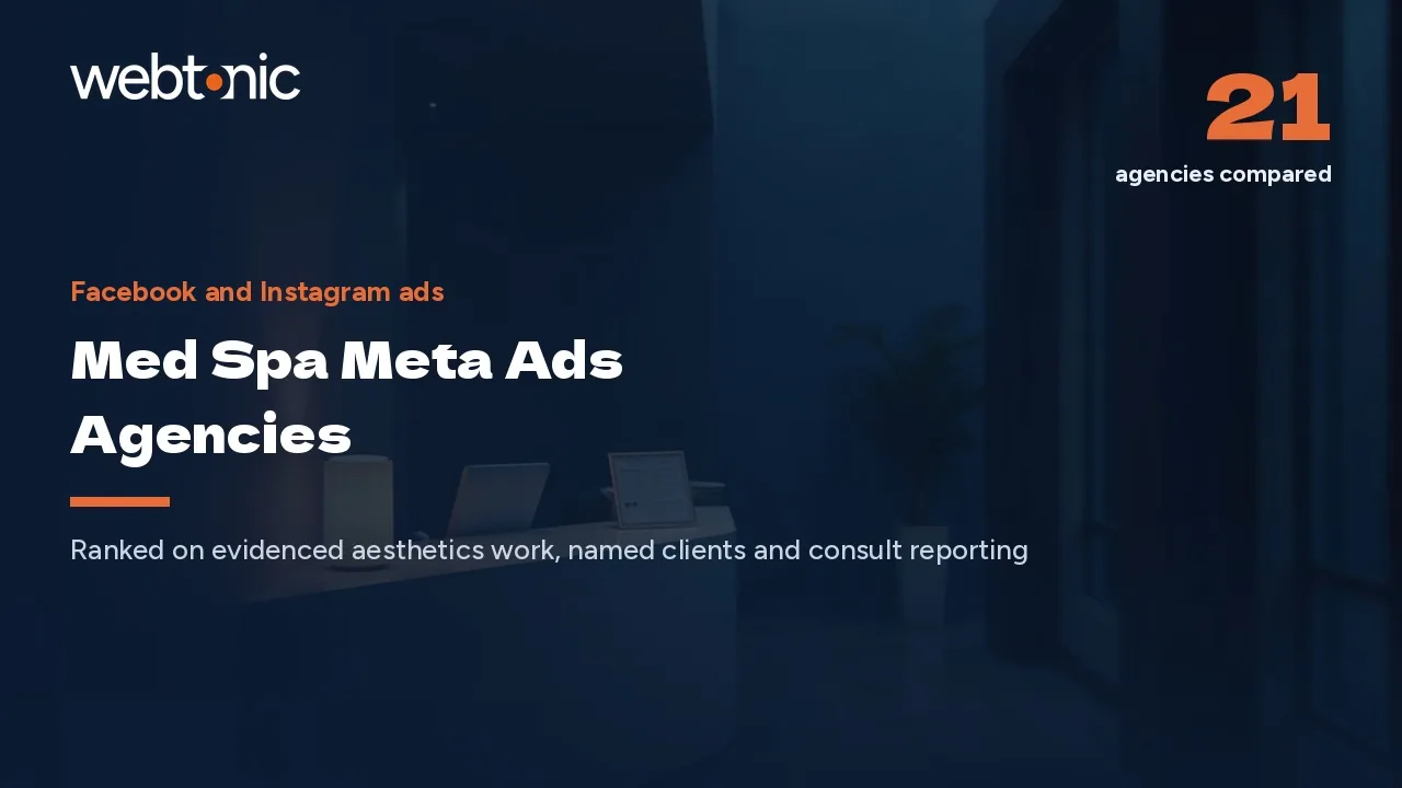 21 Med Spa Meta Ads Agencies Worth a Shortlist in 2026 — Web Tonic blog thumbnail