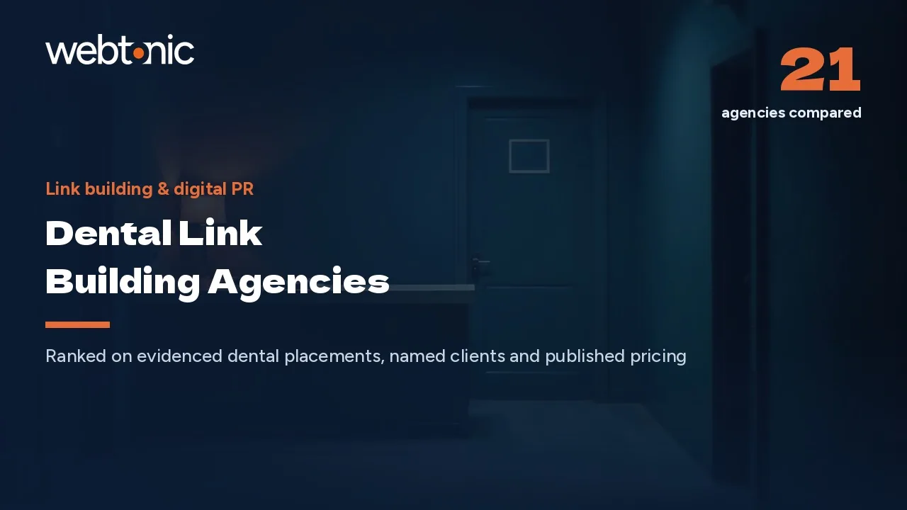 $509 a Link: 21 Dental Link Building Agencies for 2026 — Web Tonic blog thumbnail