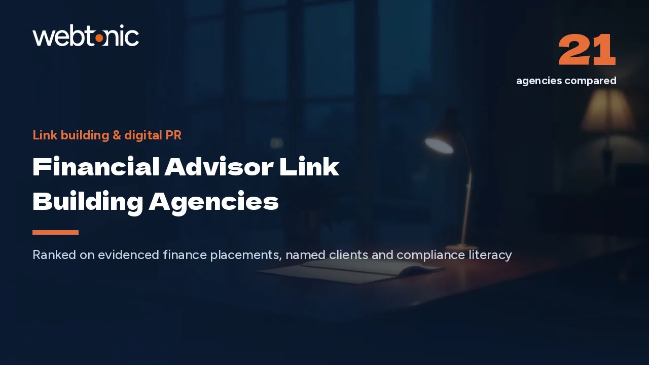 3,027 Domains to Rank: 21 Advisor Link Building Firms (2026) — Web Tonic blog thumbnail