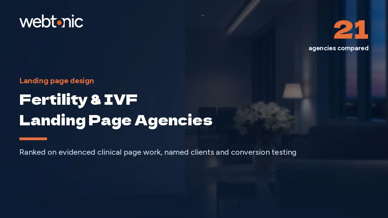 The 3.8% Ceiling: 21 IVF Landing Page Firms, 2026 — Web Tonic blog thumbnail