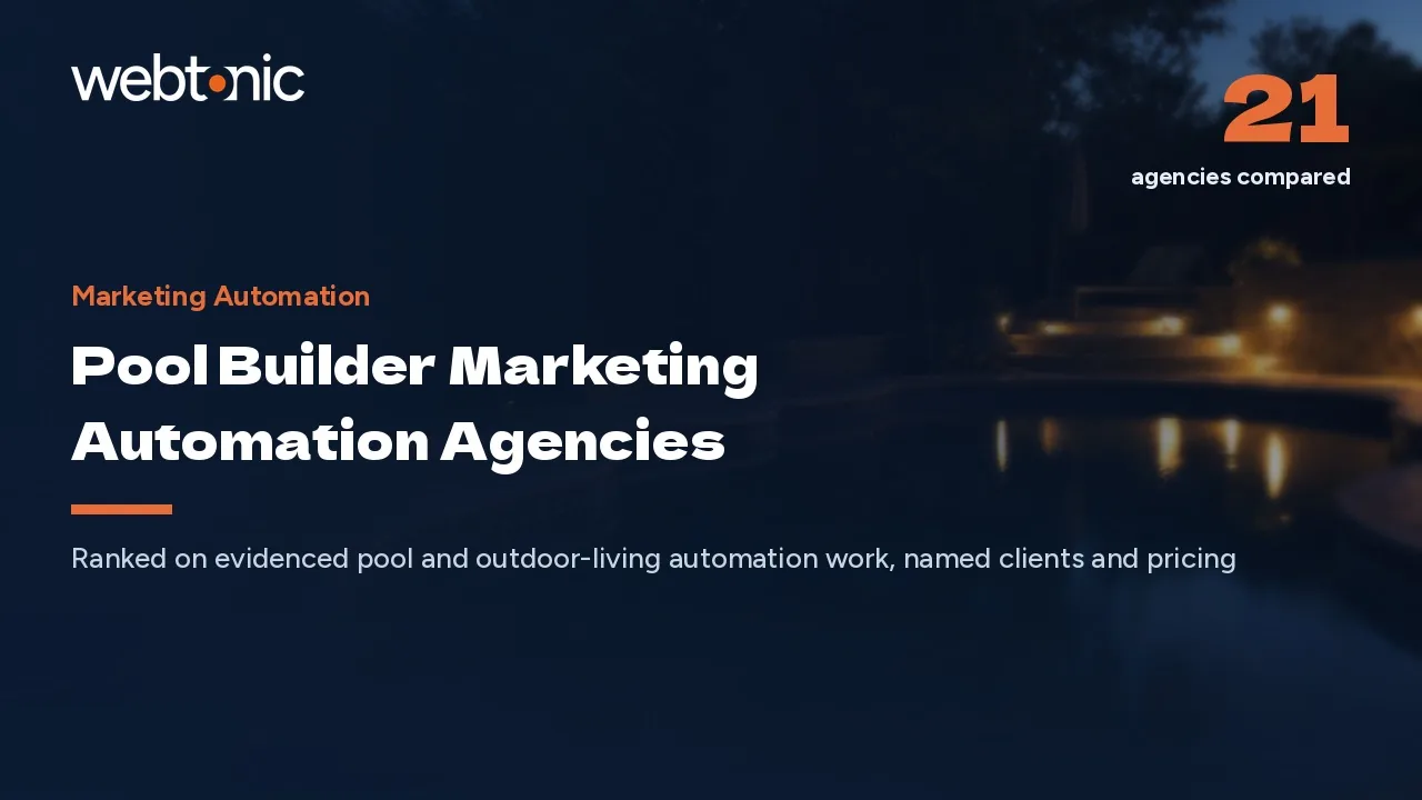 42 Minutes Is Too Slow: 21 Pool Automation Agencies (2026) — Web Tonic blog thumbnail