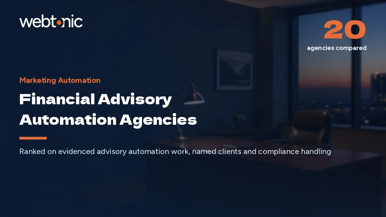 Same Day or 25%: 20 Advisory Marketing Automation Agencies (2026) — Web Tonic blog thumbnail