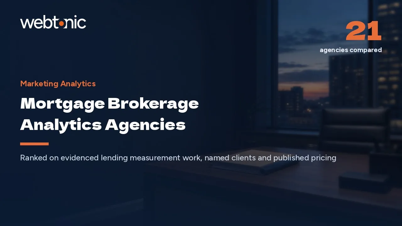 Ask Who Owns the Encompass Handoff: 21 Mortgage Analytics Firms (2026) — Web Tonic blog thumbnail