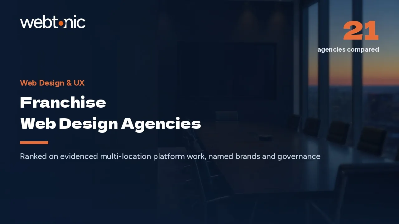 Judge Franchise Web Design by Location Governance: 21 Agencies (2026) — Web Tonic blog thumbnail