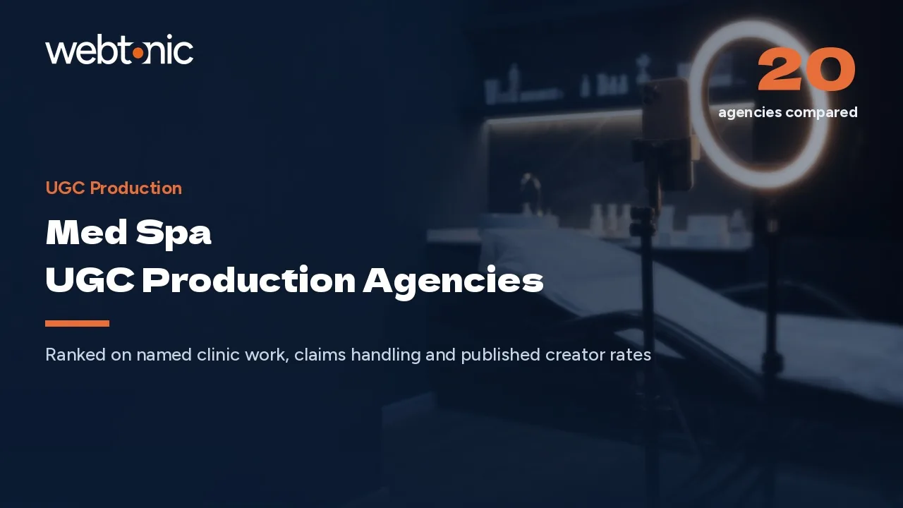Before-and-Afters Are Banned: 21 Med Spa UGC Agencies (2026) — Web Tonic blog thumbnail