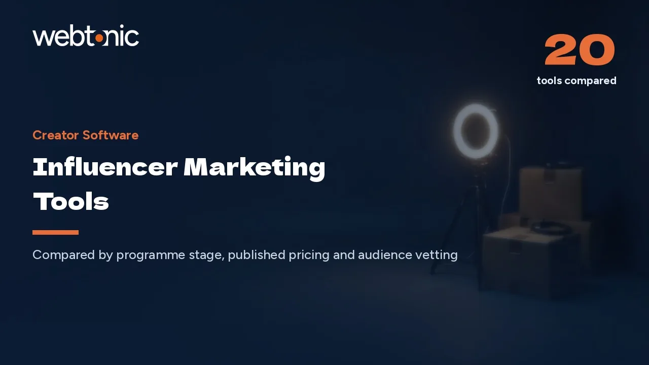 Half These Vendors Hide the Price: 20 Influencer Tools (2026) — Web Tonic blog thumbnail