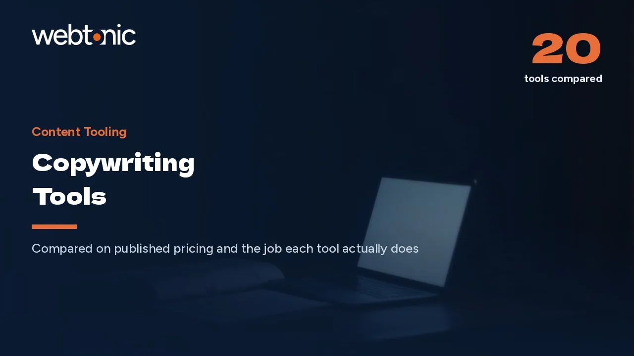 20 Copywriting Tools, Sorted by the Job They Do (2026) — Web Tonic blog thumbnail