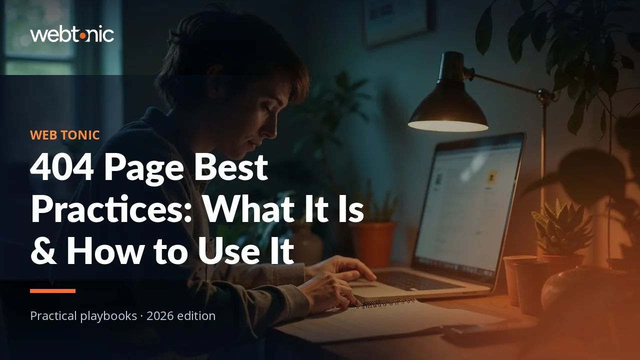 Editorial hero image for the Web Tonic article 404 Page Best Practices: What It Is & How to Use It