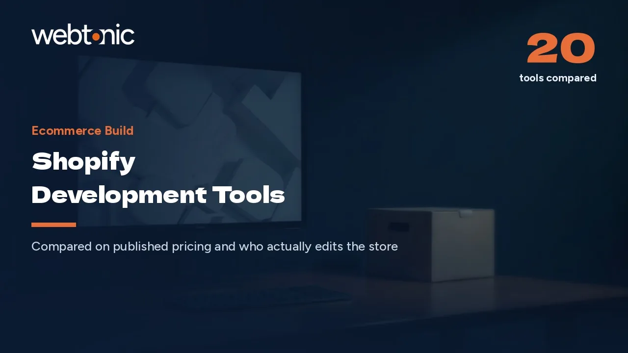 Only 6.8% of Stores Run a Page Builder: 20 Shopify Tools (2026) — Web Tonic blog thumbnail