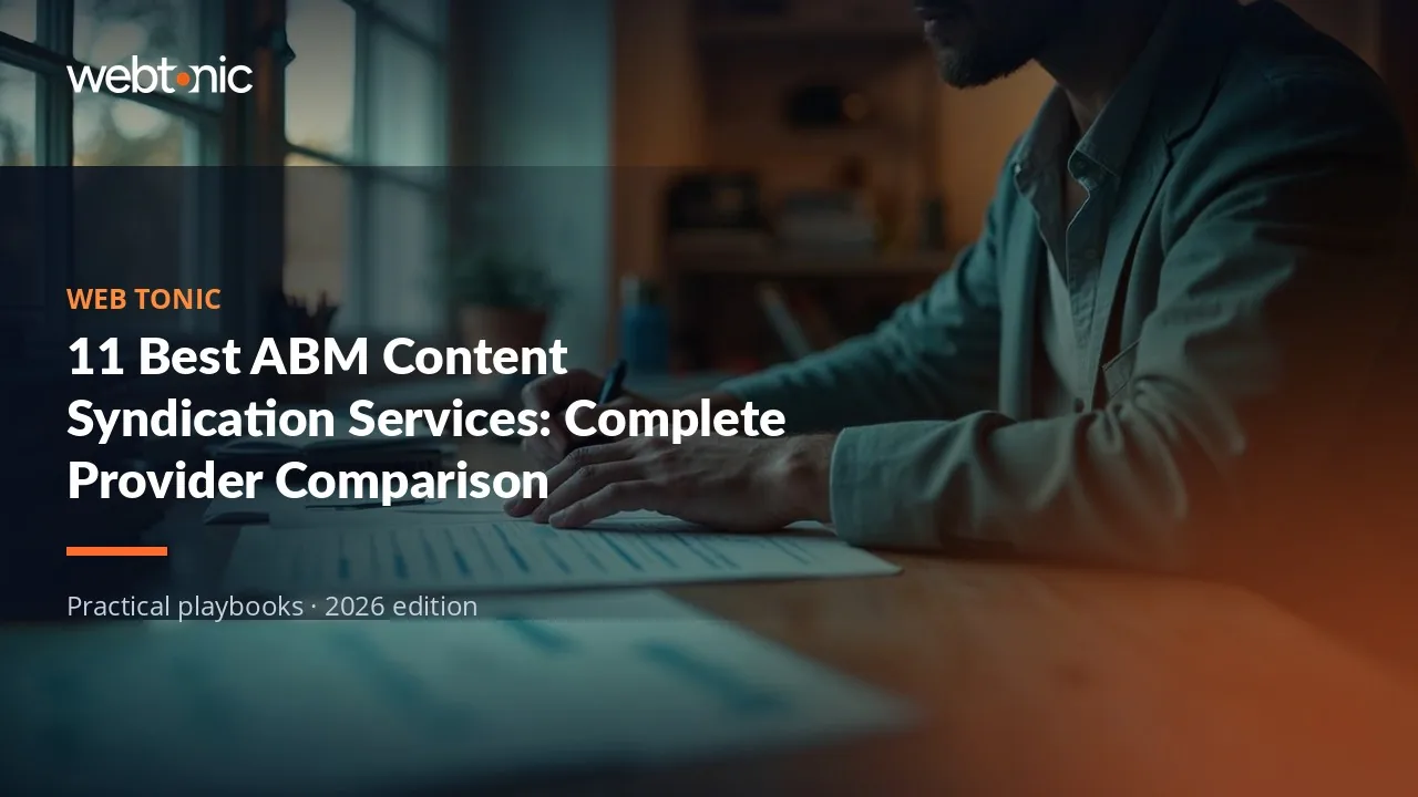 Editorial hero image for the Web Tonic article 11 Best ABM Content Syndication Services: Complete Provider Comparison