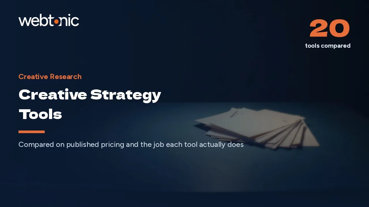 20 Creative Strategy Tools for Deciding What to Make (2026) — Web Tonic blog thumbnail