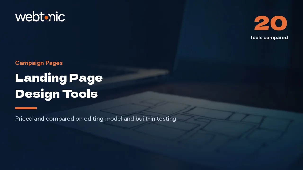 Average Entry Plan Is $37: 20 Landing Page Tools (2026) — Web Tonic blog thumbnail