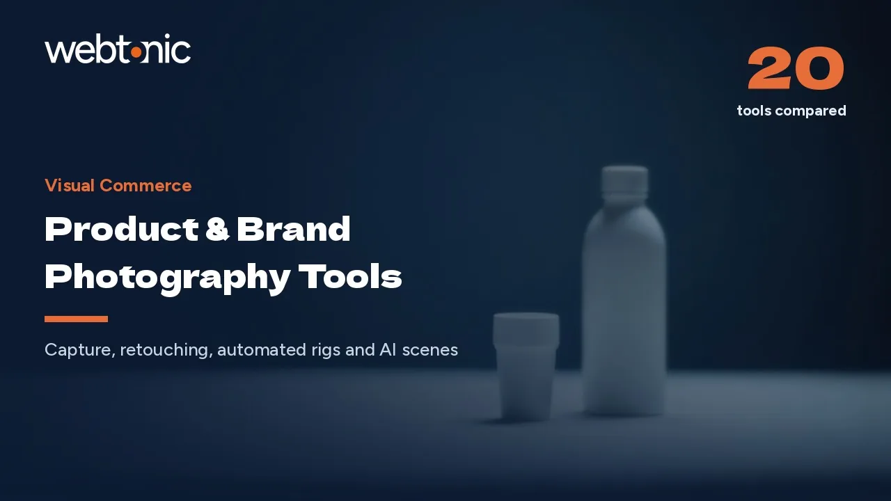 Studio, Lightbox or Prompt: 20 Product Photo Tools (2026) — Web Tonic blog thumbnail