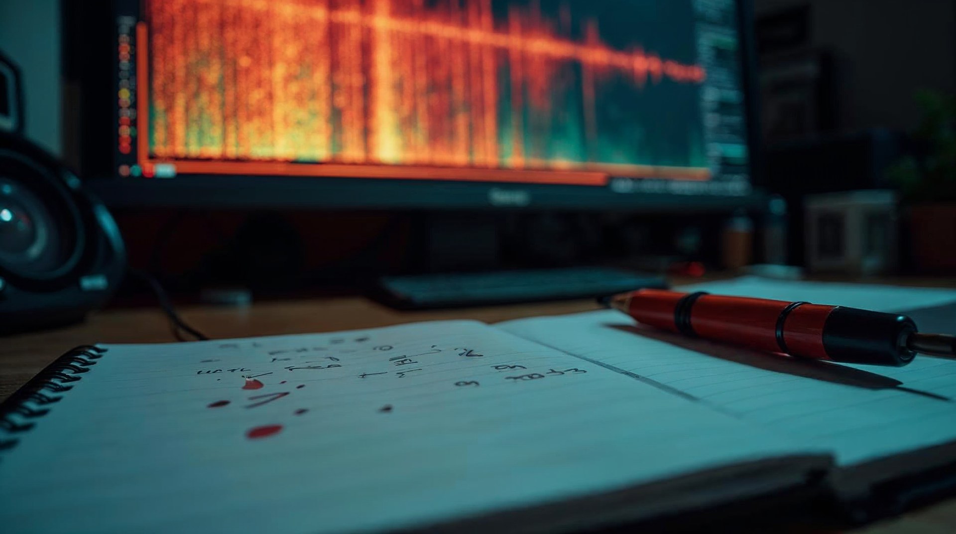 Heatmap review with friction points written by hand