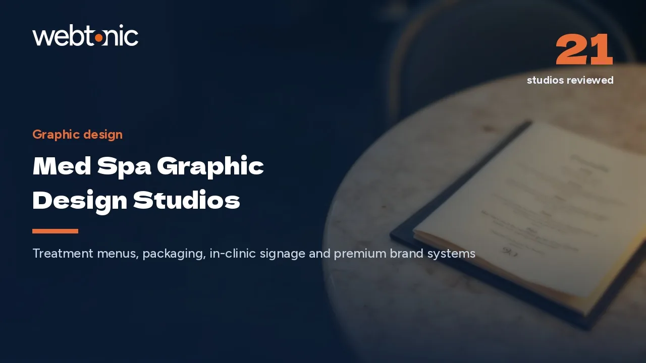 The Treatment Menu Is the Sales Deck: 21 Med Spa Graphic Design Studios (2026) — Web Tonic blog thumbnail