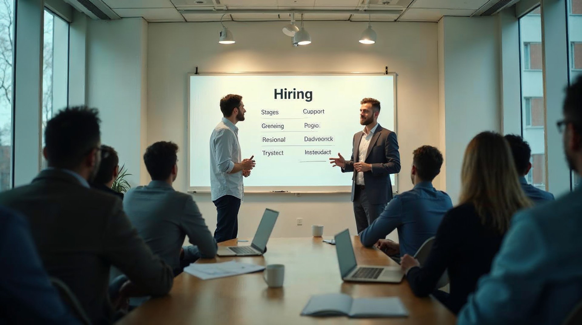 Hiring stages reviewed with the recruiting team