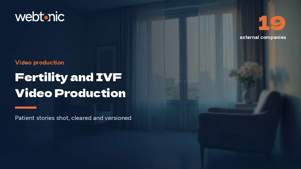 Fertility and IVF Video Production Companies: 19 Reviewed in 2026 — Web Tonic blog thumbnail