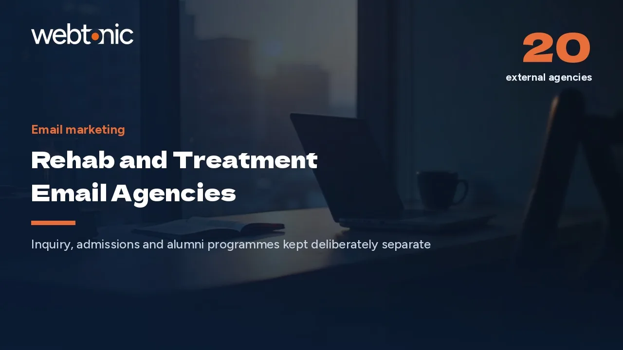 Twenty Rehab Email Marketing Agencies, Compared for 2026 — Web Tonic blog thumbnail