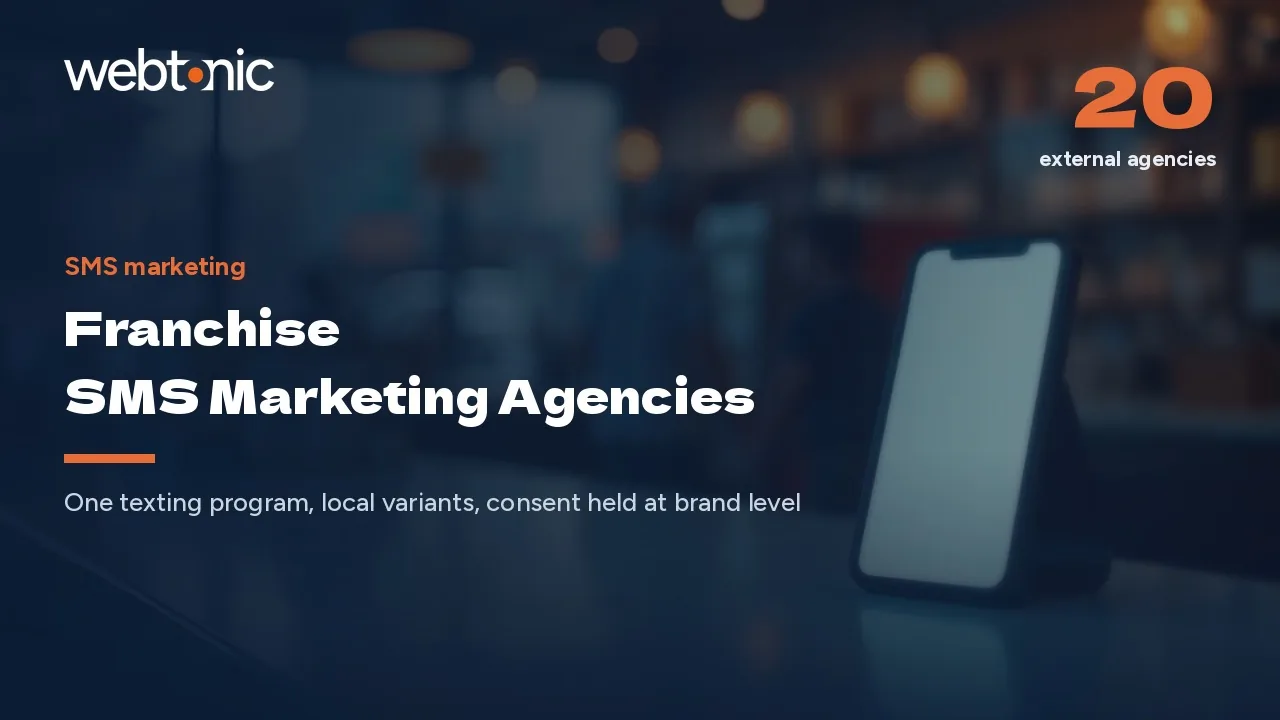 Twenty-One SMS Marketing Agencies for Franchise Brands in 2026 — Web Tonic blog thumbnail