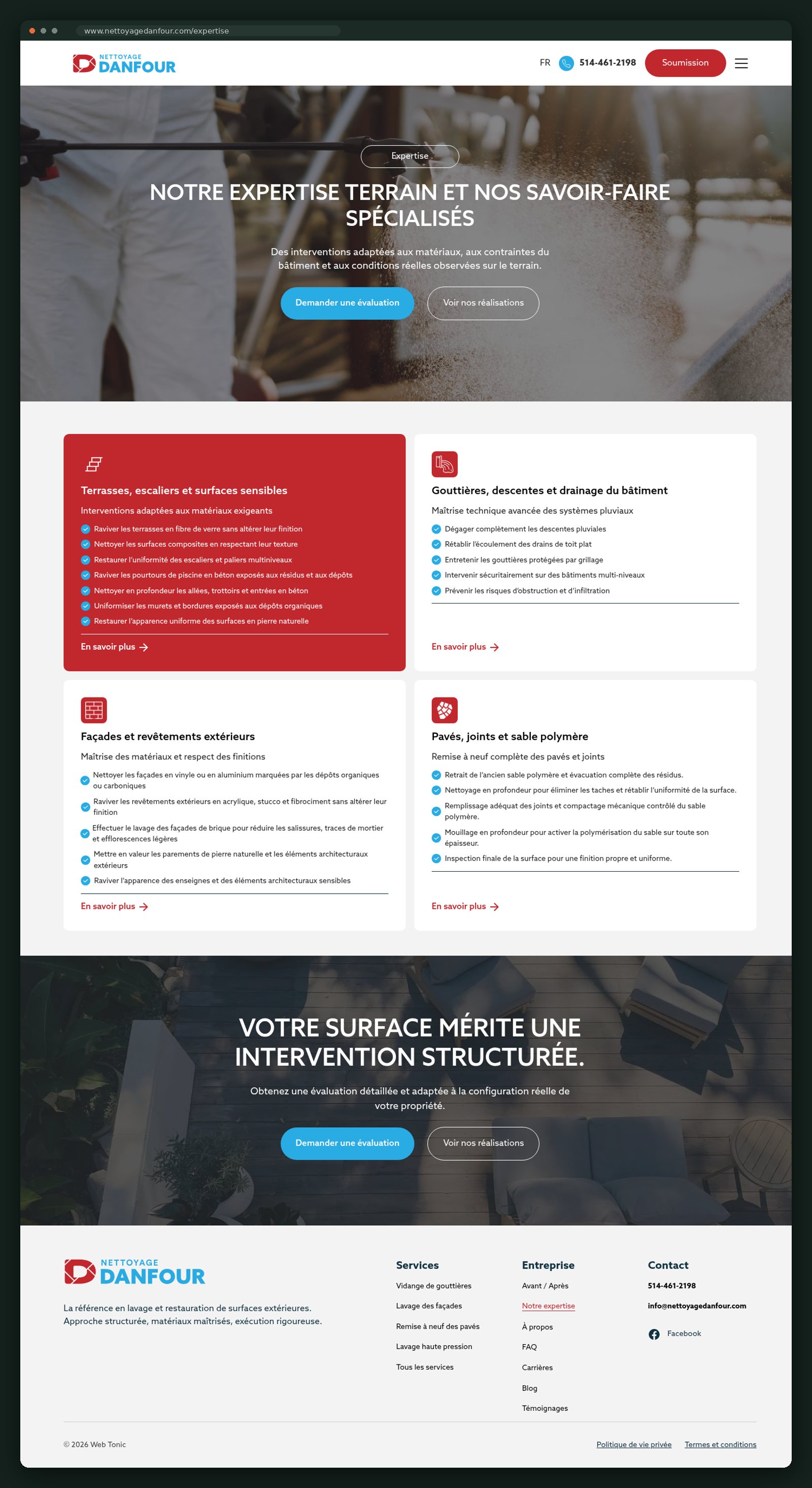 Expertise page — full page