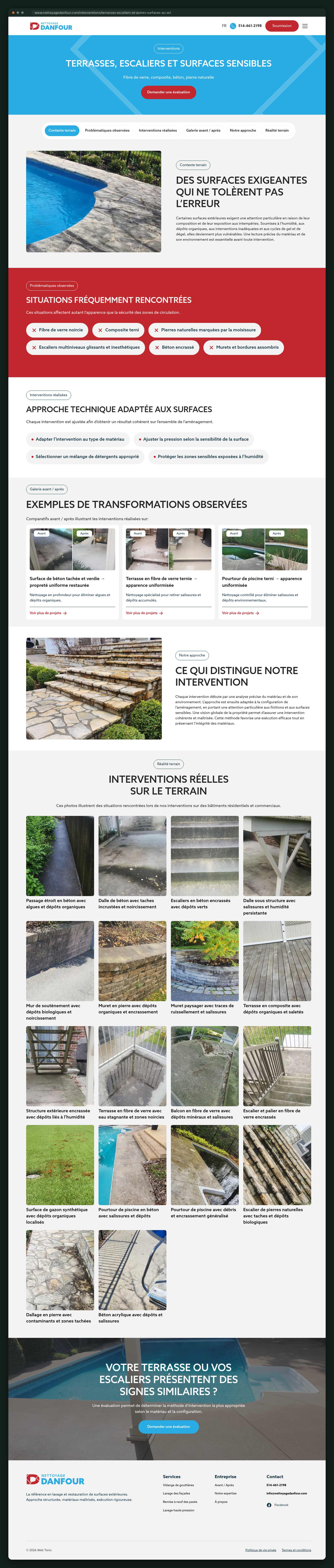 Decks, stairs & sensitive surfaces page — full page