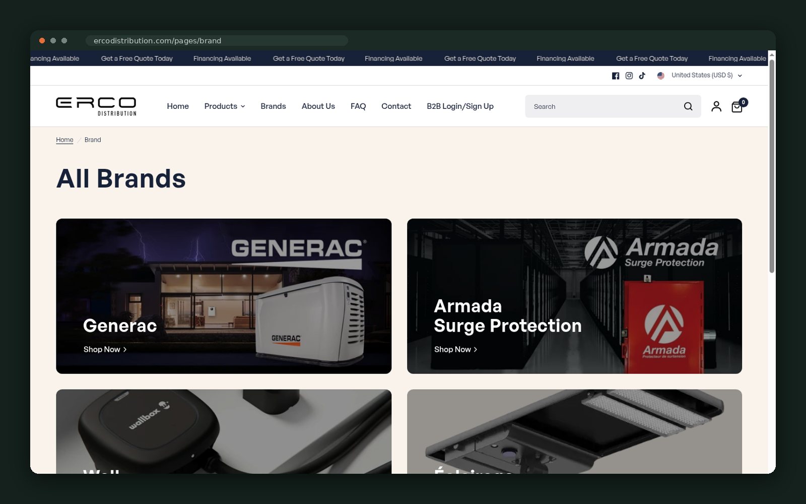 Authorized brand directory