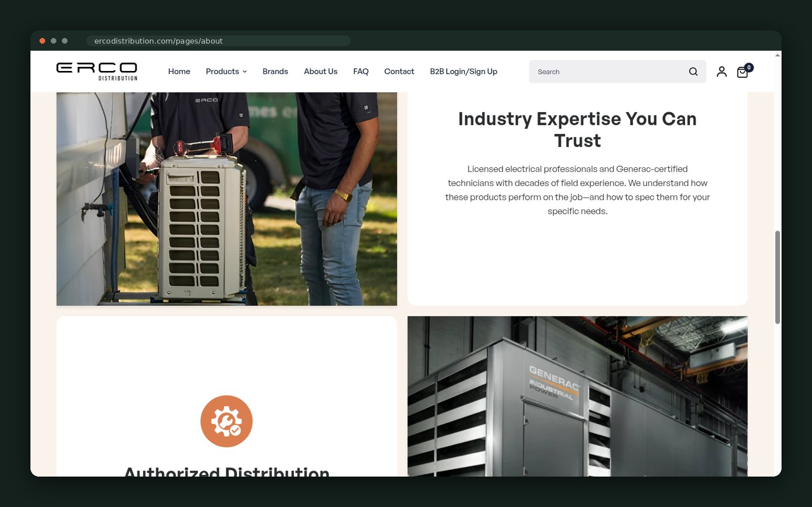 Industry expertise section