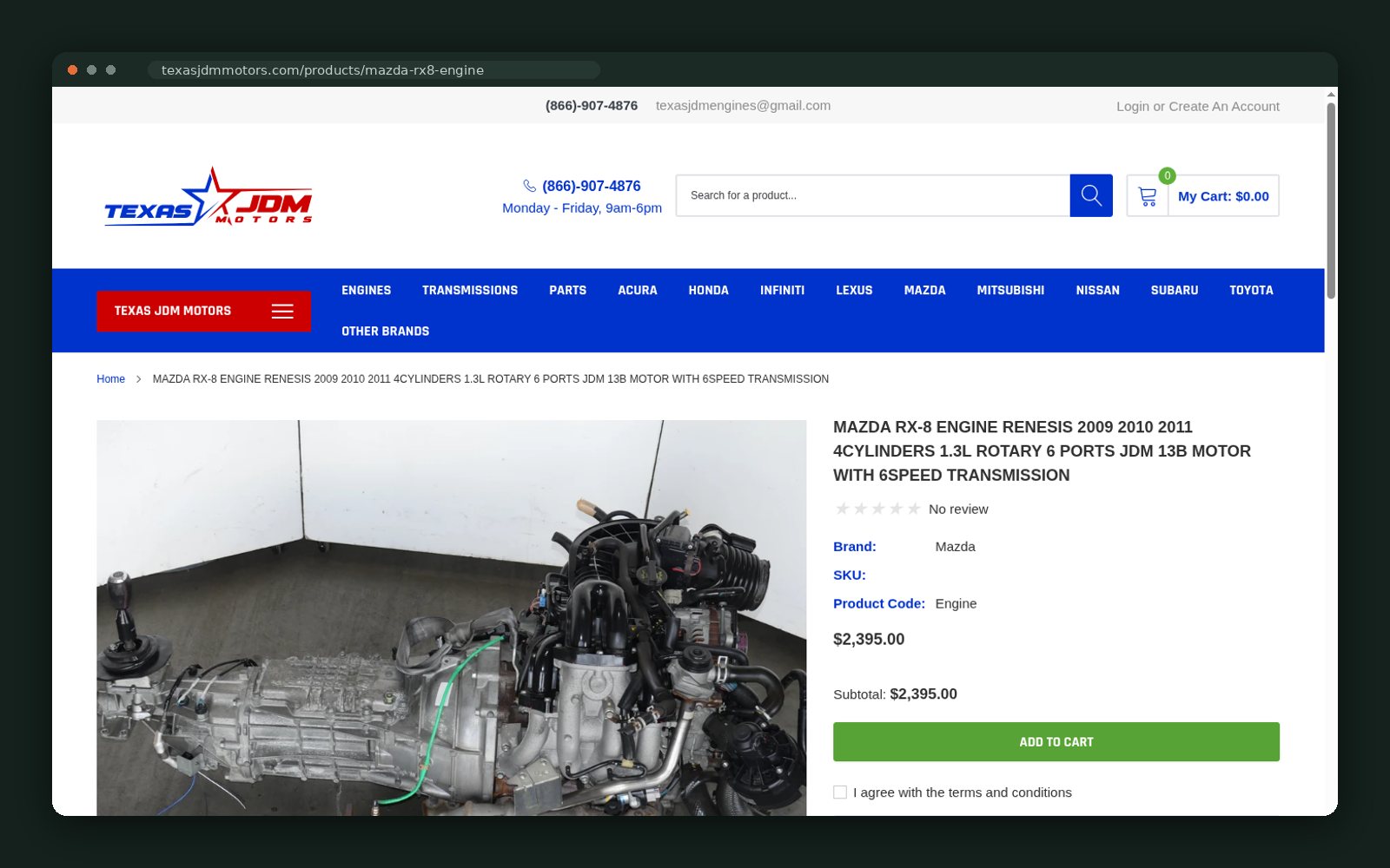 Texas JDM Motors website — screen 4