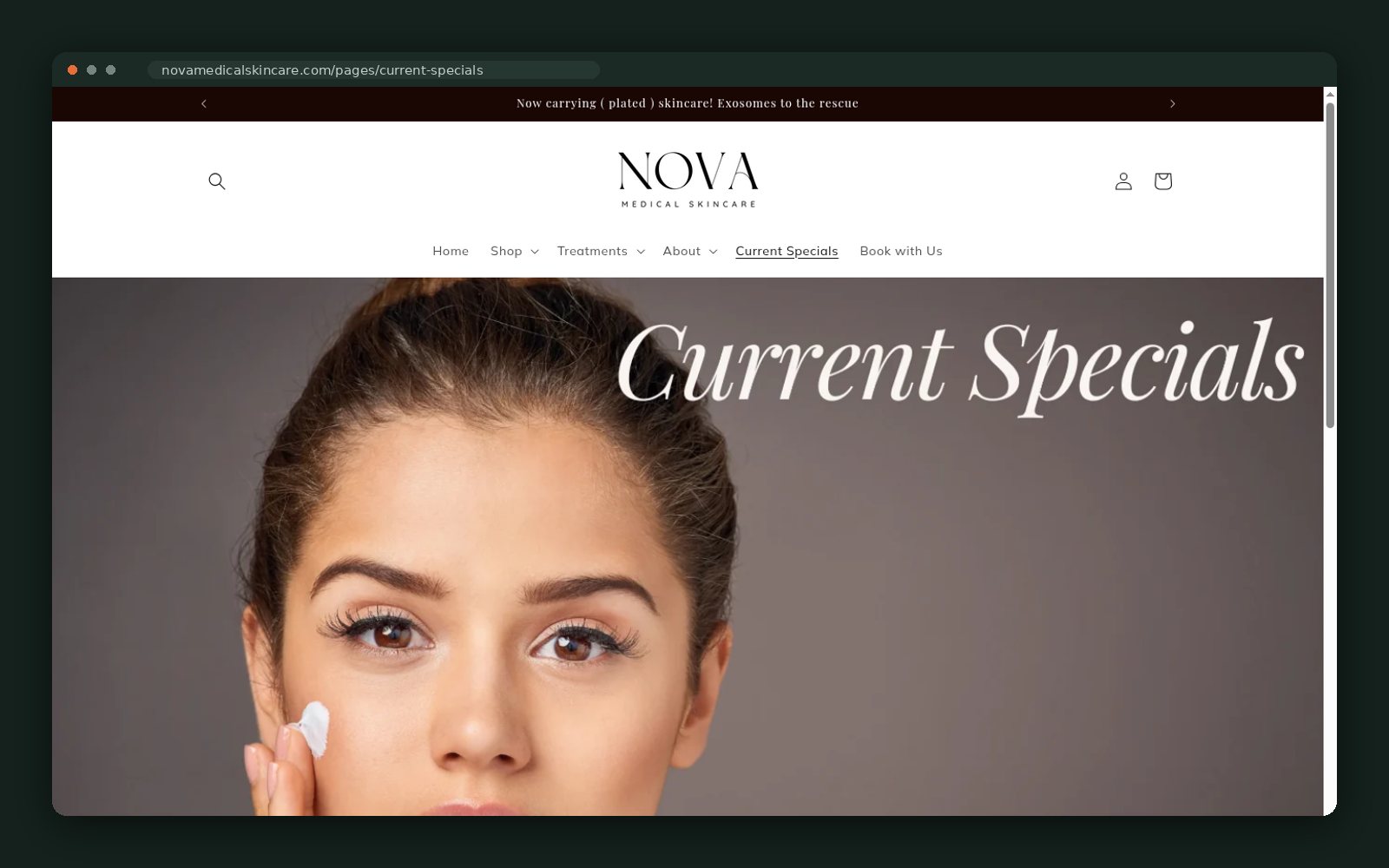 Current specials and package pricing