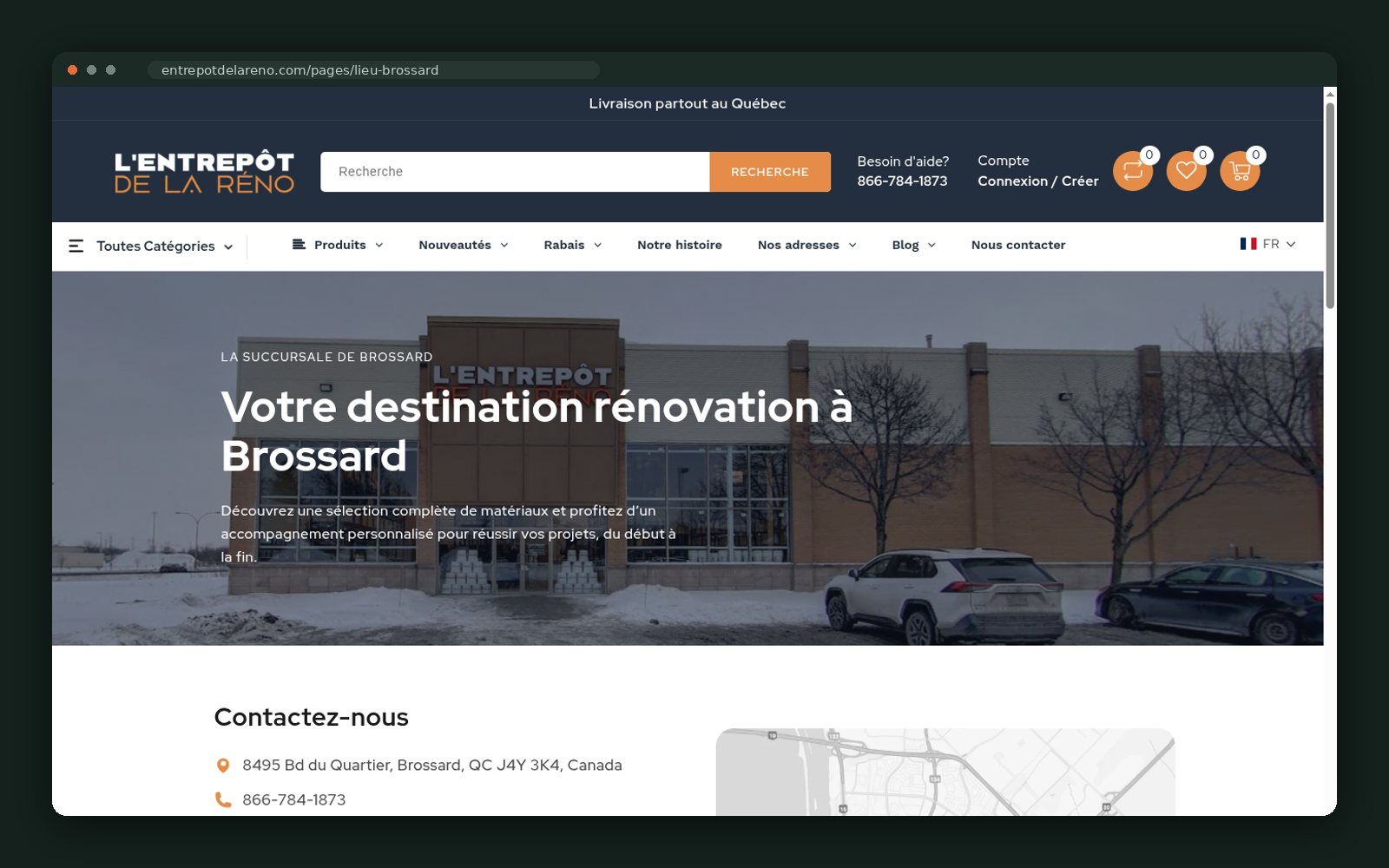 Brossard branch page