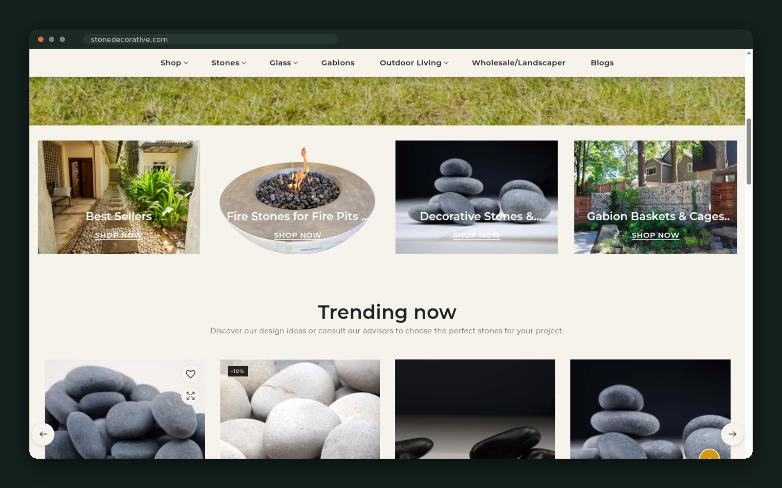 Stone Decorative website — screen 5