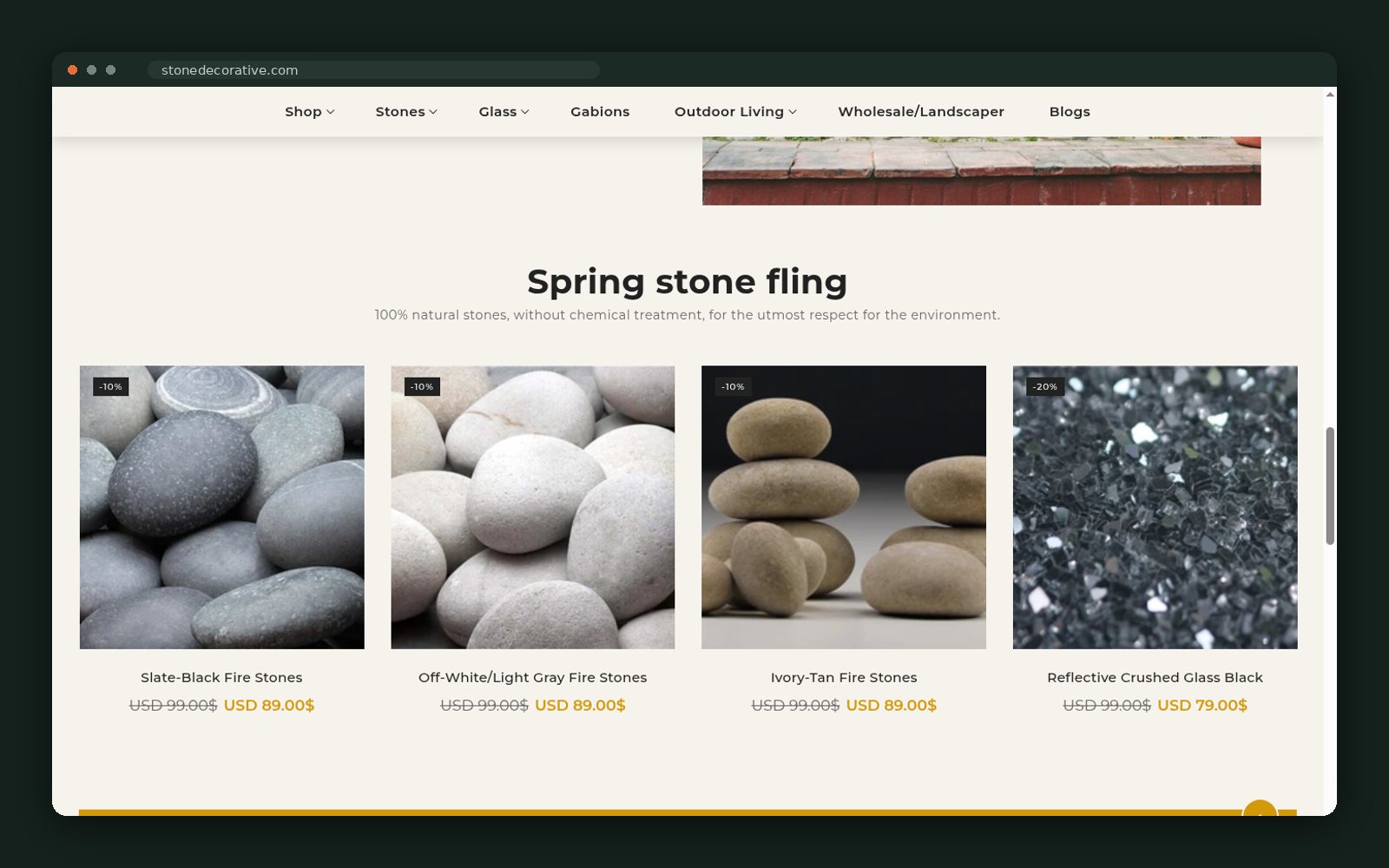 Seasonal stone promotion