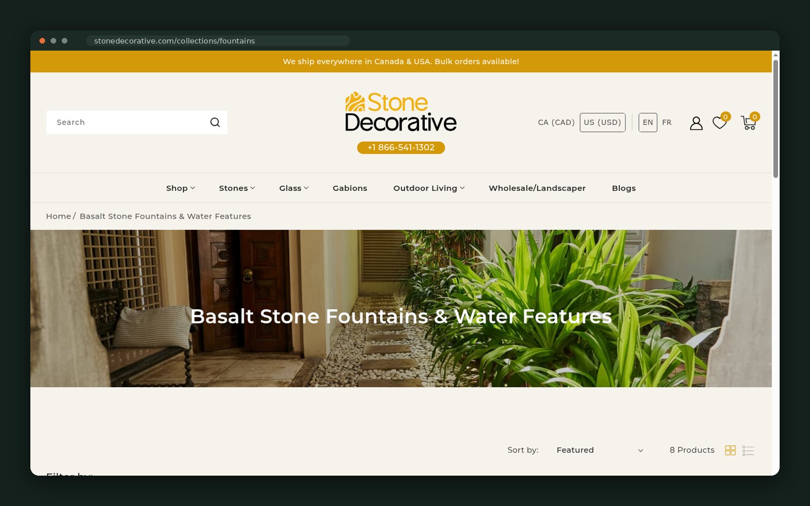 Stone Decorative website — screen 3