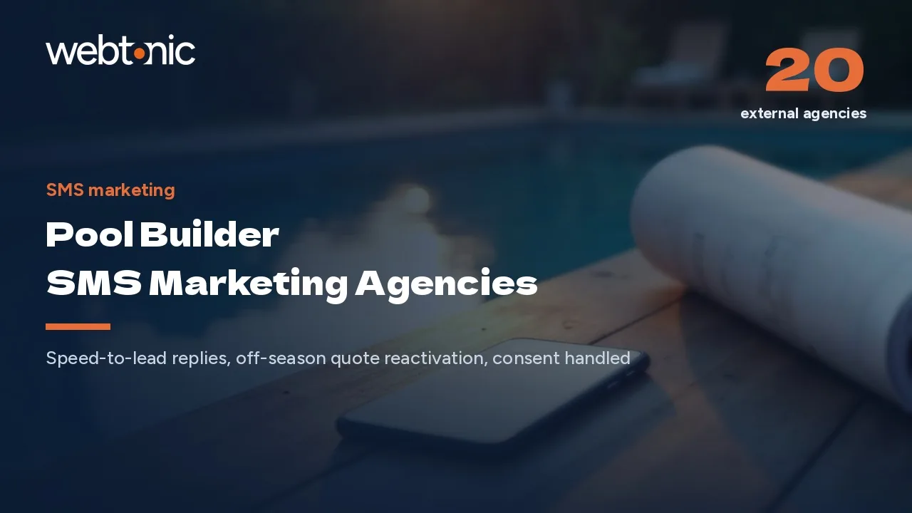 Pool Builder SMS Marketing: 21 Agencies Compared for 2026 — Web Tonic blog thumbnail