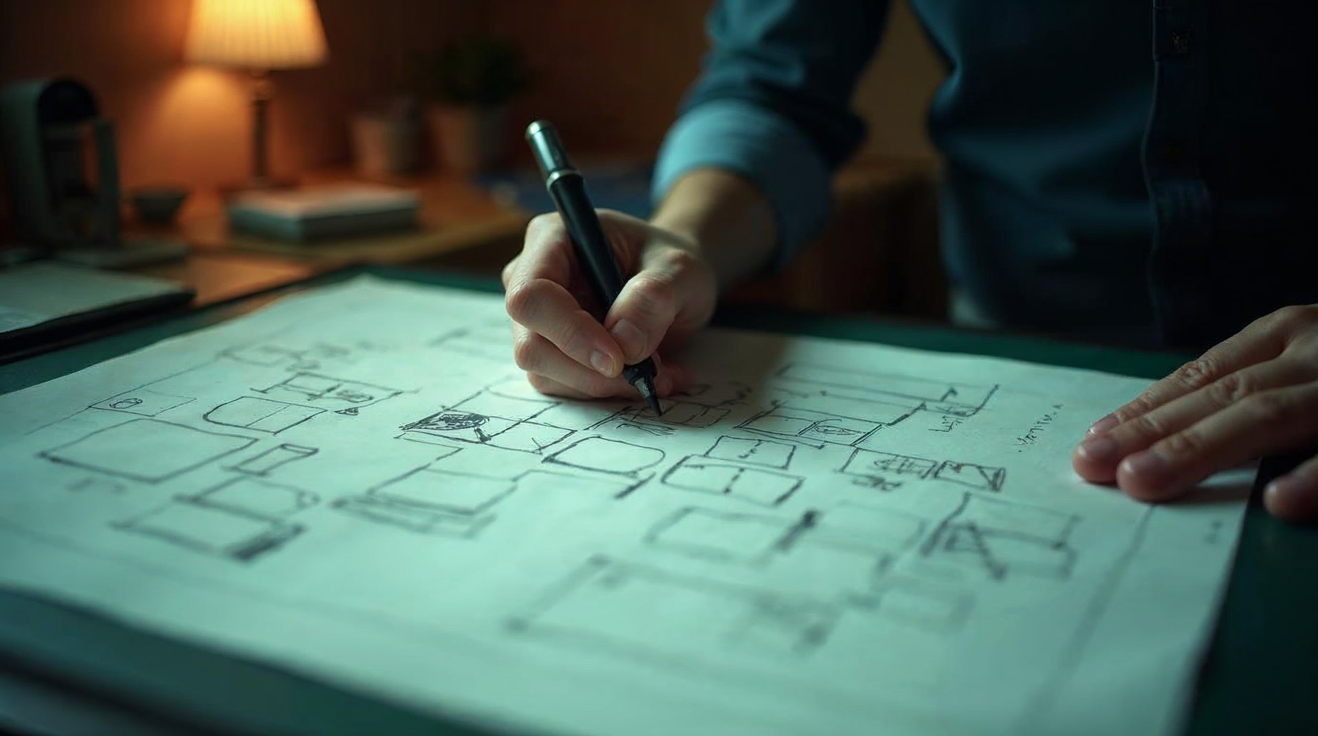 Thumbnail frames worked out by hand