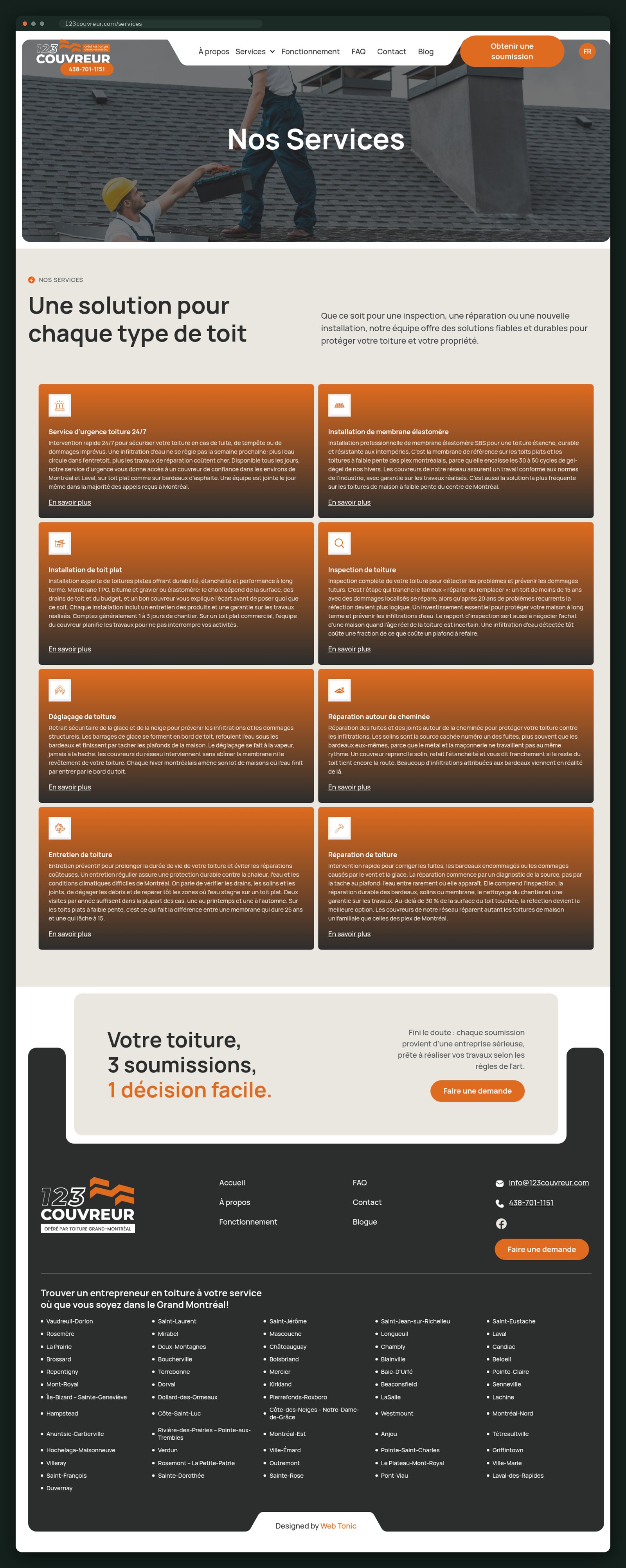 123Couvreur website — screen 3