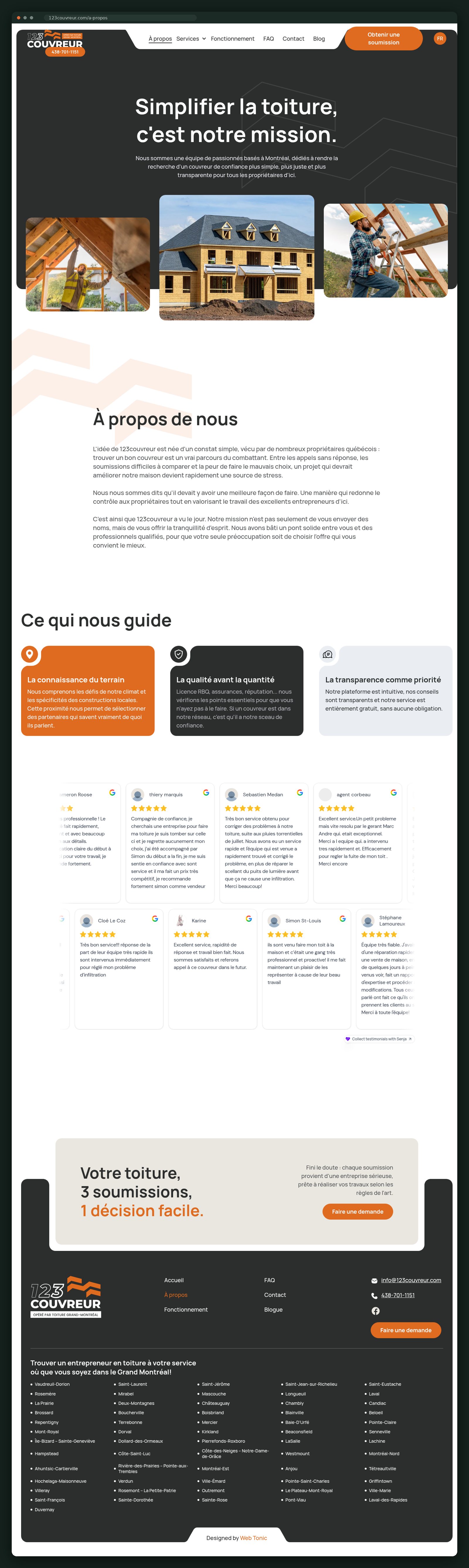 123Couvreur website — screen 4