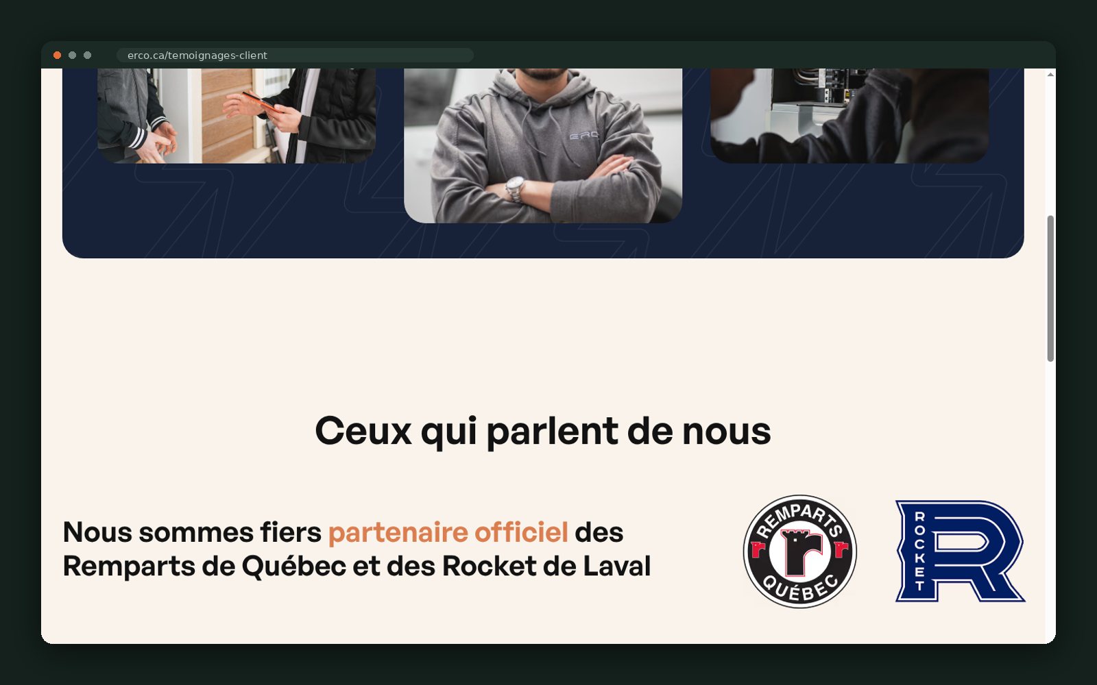 Official partner of the Remparts and the Rocket