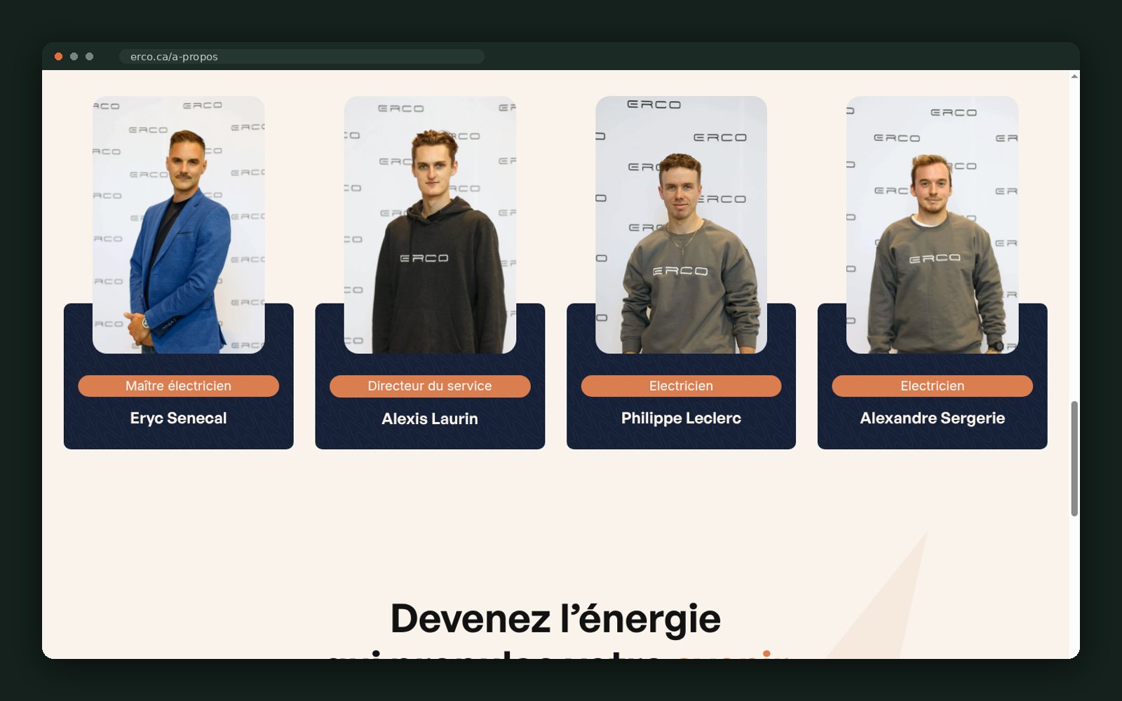 The team, named and photographed