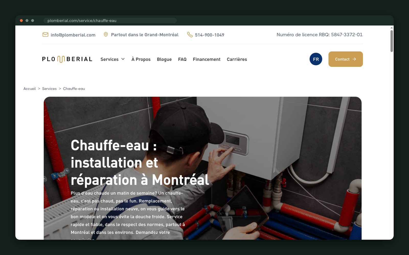 Water heater installation and repair page