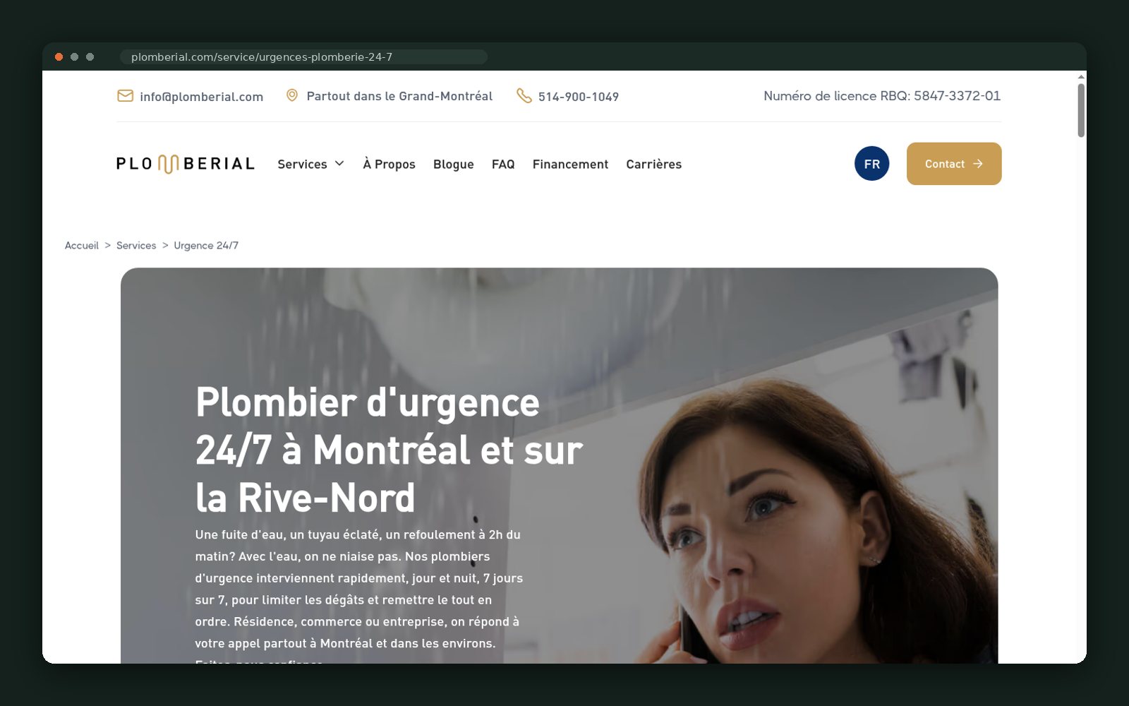 Plomberial website — screen 5