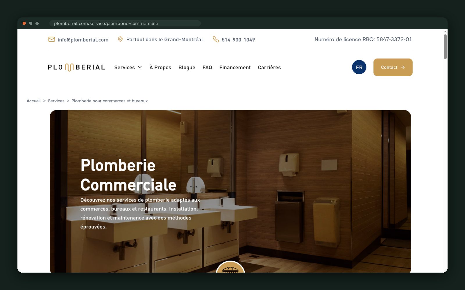 Commercial plumbing page