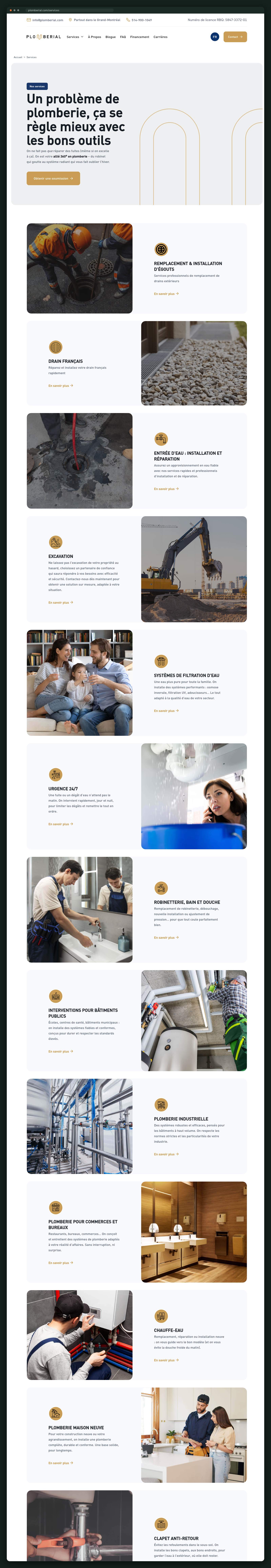 Plomberial website — screen 2