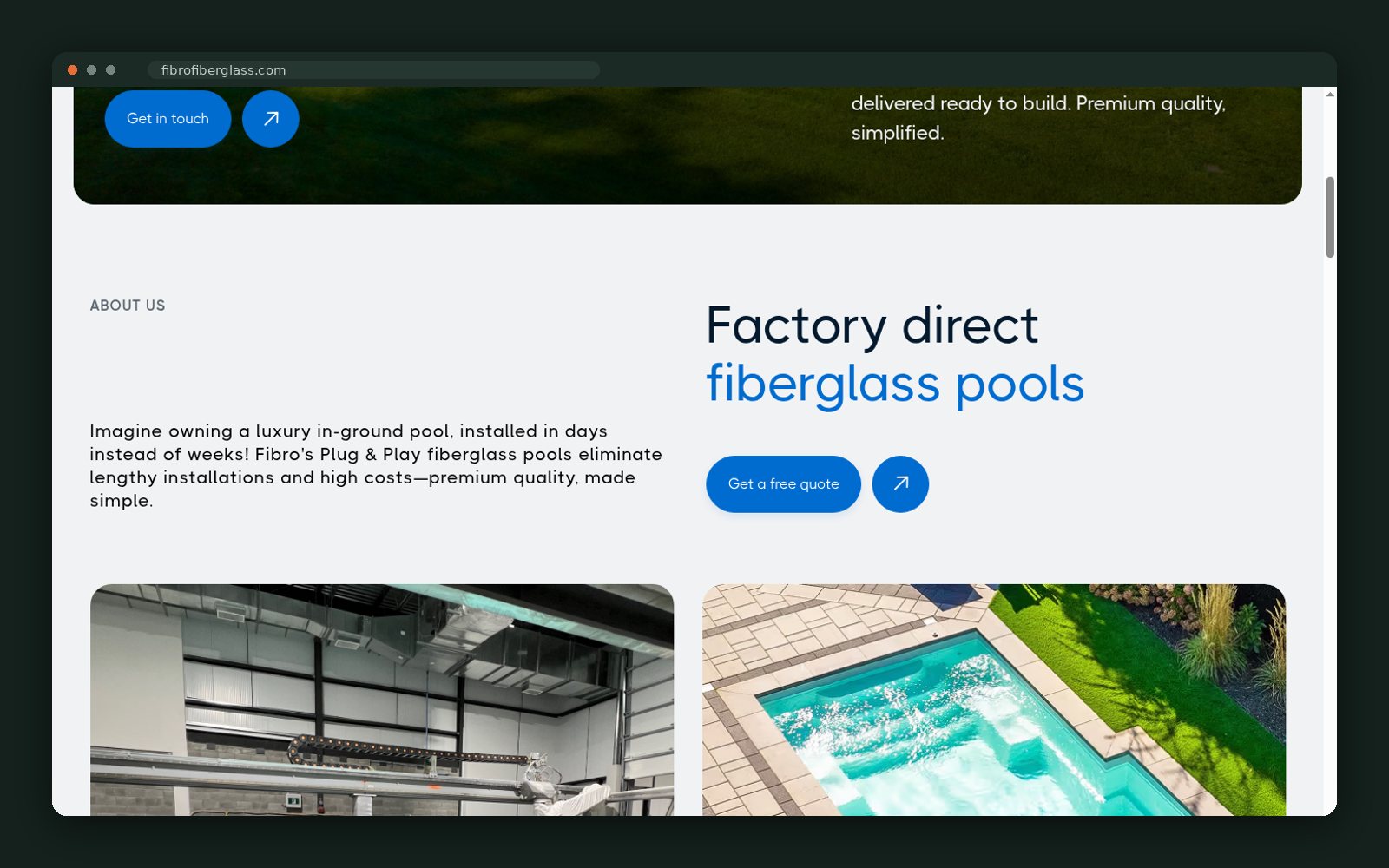 Factory-direct fiberglass pools